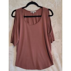 Green Envelope Blouse Cold Shoulder Top Casual Short Sleeve Women Size XL